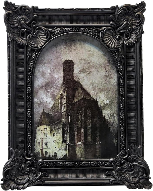 BILXIM 4x6 Vintage Picture Frame, Antique Black Ornate Arched Photo Frame for Wall Hanging or Tabletop Display, Retro Goth...