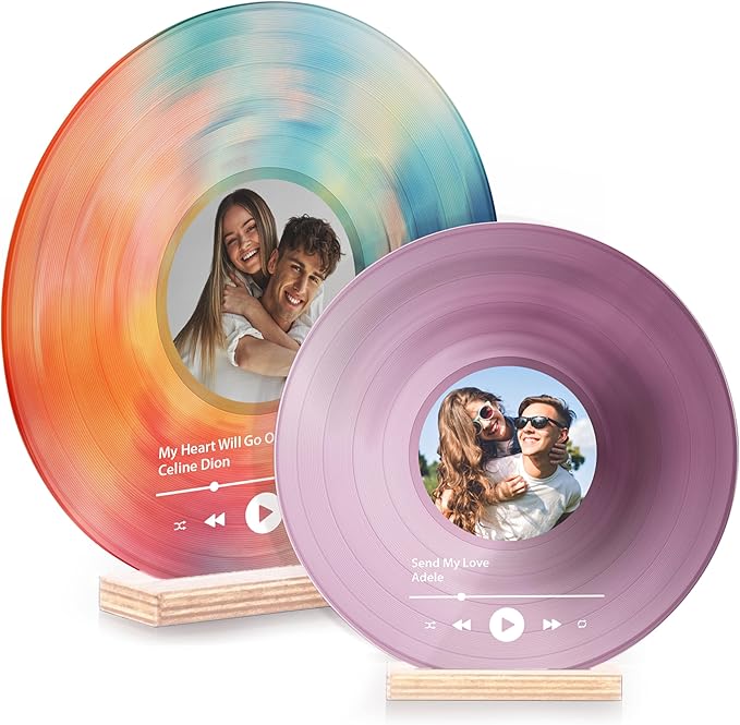 Personalized Vinyl Record, Decorative Vinyl Record with Custom Photo, Personalized Couples Gifts, Photo Gifts for Annivers...