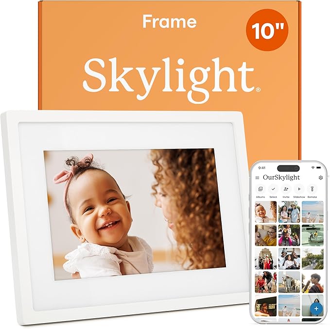Skylight Digital Picture Frame - WiFi Enabled with Load from Phone Capability, Touch Screen Digital Photo Frame Display - ...