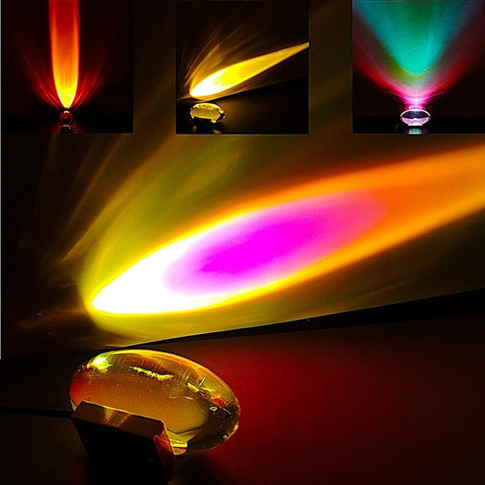 ALYMACK Sunrise Aura Light Mood Lamp - Adjustable Angel Eyes LED Projector Ambient Night Lights - RGB Colorful Backlightin...