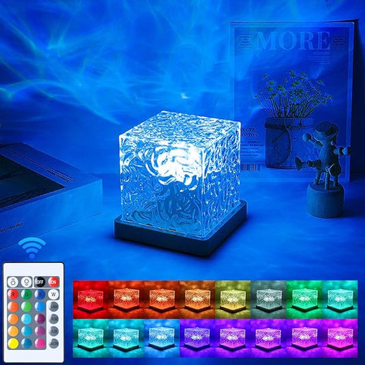 Avkast Ocean Wave Projector Light, Mood Lighting Ambient Lighting Luminorthe Cube Northern Lights Projector with 16 Colors...