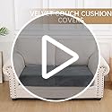 hyha Velvet Couch Cushion Covers, Stretch Chaise Lounge Sectional Couch Seat Covers L Shape for Sectional Sofa, Soft Sofa ...