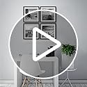 ENGLANT-4 Panels Set Framed Canvas Print for Seascape Beach and Boat Sunrise Scenery Black and White Giclee Canvas Print W...
