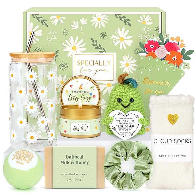Gift Baskets for Women Unique Birthday Gifts for Women self care cheer up gifts set pick me up gift box for Woman teen gir...