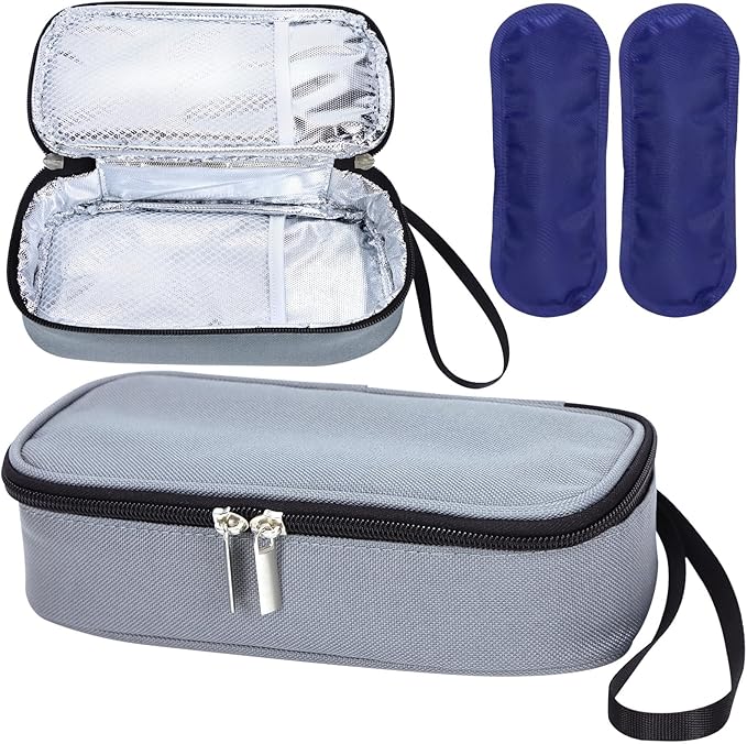 ISUSSER Breastmilk Cooler Bag with Ice Pack, Portable Insulated Breast Milk Storage Cooler Bag, Small Stylish Breastmilk S...