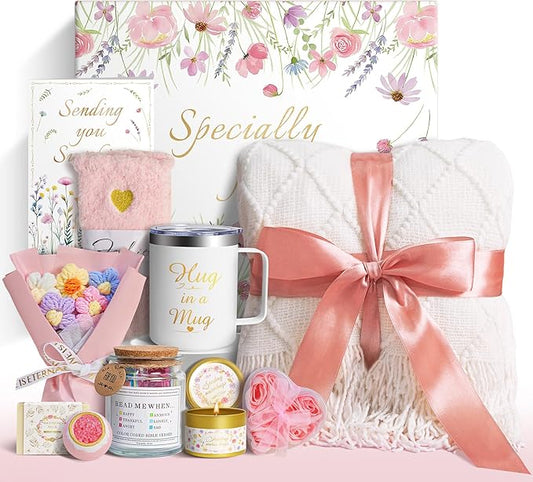 Sparkalyn 11 PCS Birthday Gifts for Women, Get Well Soon Gifts Baskets for Women Self Care Gifts, Spa Care Package After S...
