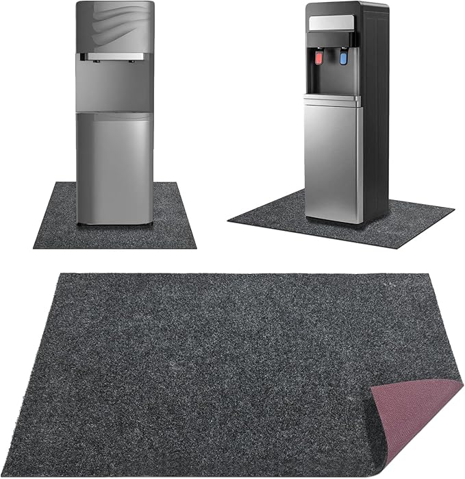 24 x 36 in Water Cooler Mat Excellent Absorbency Water Cooler Dispenser Mat with Non- Slip Rubber Backing Leak-ProofProtec...