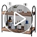 BDBDYEAY Bathroom Countertop Organizer, 2 Tier Vanity Organizer and Storage for Cosmetic Skincare Perfume, Wood Bead Stora...