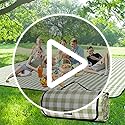 Picnic Blankets Outdoor Blanket Waterproof, 80''x80'' Extra Large Beach Blanket Sandproof Foldable Machine Washable, Vinta...