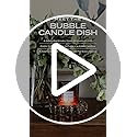 Alice Lane Original Bubble Candle Dish – Chic Smoky Glass Candle Dish for Home Decor – Decorative Modern Candle Holder for...