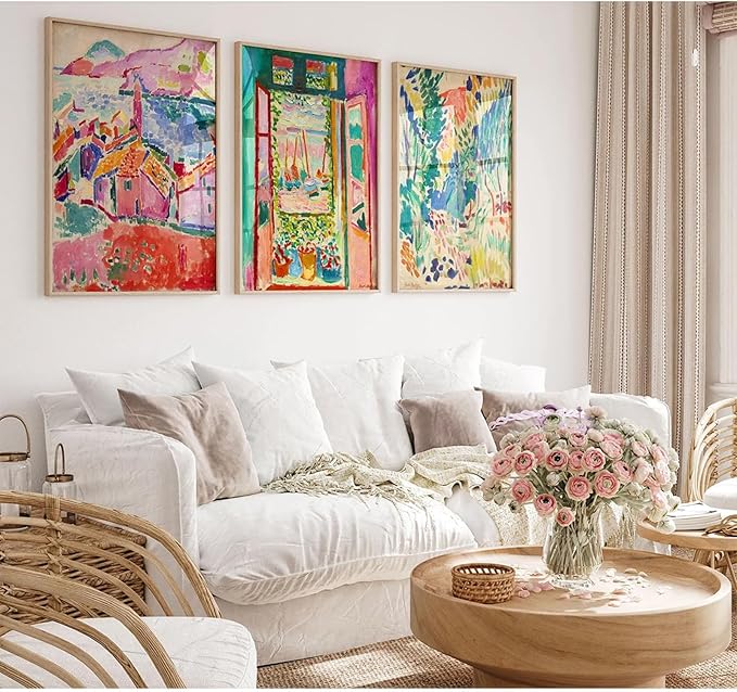 Henri Matisse Wall Art Prints Aesthetic Canvas Matisse Wall Decor Painting Colorful Matisse Wall Art Poster Boho Abstract ...
