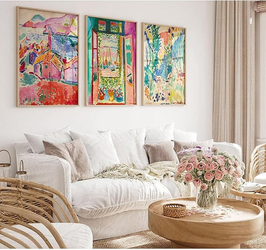 Henri Matisse Wall Art Prints Aesthetic Canvas Matisse Wall Decor Painting Colorful Matisse Wall Art Poster Boho Abstract ...