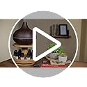TJ.MOREE Bamboo Diffuser Holder Carousel- 2 Tier Height Increase Rack with Upper Tray for Holding Diffuser, for 5ml, 10ml,...