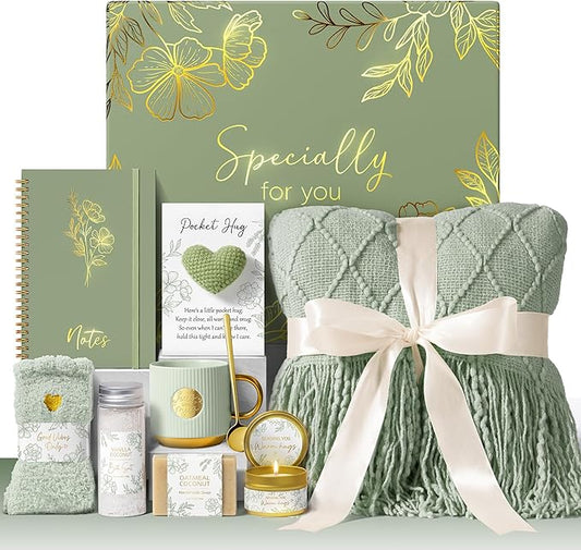 Self Care Gifts for Women Get Well Soon Gift Baskets, Mothers Day Birthday Gifts for Women Spa Care Package, Sympathy Insp...