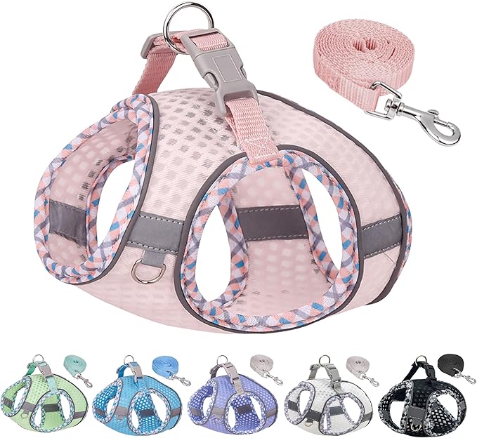 JOYPAWS Step in Dog Harness and Leash Set, No Pull Escape Proof Vest Harness with Soft Diamond Mesh and Reflective Bands, ...