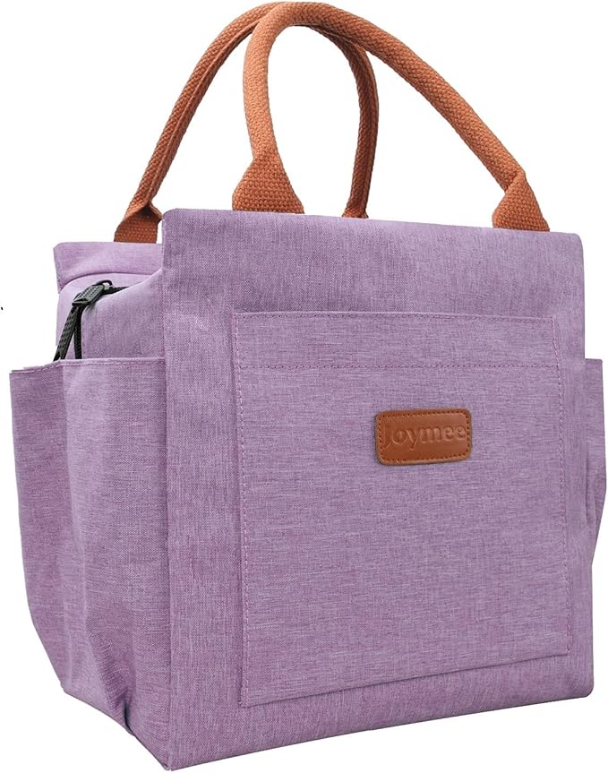 Joymee Lunch Bag Women Insulated Lunch Box Reusable Leakproof Large Spacious Cooler Tote for Women Men Adult with Bottle H...