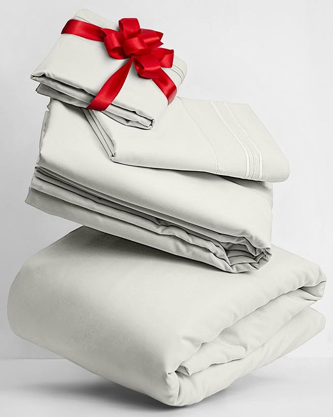 Mellanni Twin XL Sheets Set - 3 PC Iconic Collection Bedding - Hotel Luxury, Extra Soft, Cooling Bed Sheets - Wrinkle, Fad...