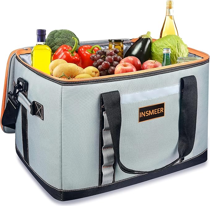 INSMEER Insulated Cooler Bag 65Cans/32 Cans Large Cooler Bag Soft Sided Cooler with Shoulder Strap, Collapsible Leakproof ...