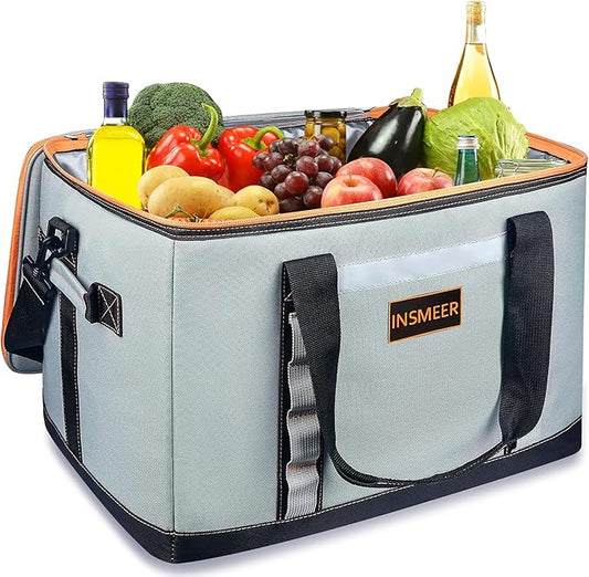 INSMEER Insulated Cooler Bag 65Cans/32 Cans Large Cooler Bag Soft Sided Cooler with Shoulder Strap, Collapsible Leakproof ...
