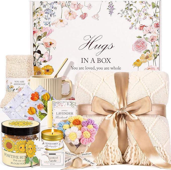Mothers Day Gifts for Mom Grandma - Get Well Soon Gifts Baskets for Women, Sunflower Birthday Gifts Women Mom Wife Friend...