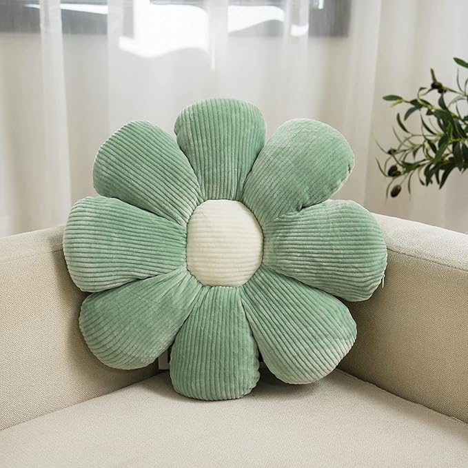 Flower Pillow Cute and Comfortable Floor Cushions Soft Fun Plant Throw Pillows Preppy Aesthetic Room Decor for Couch,Sofa,...