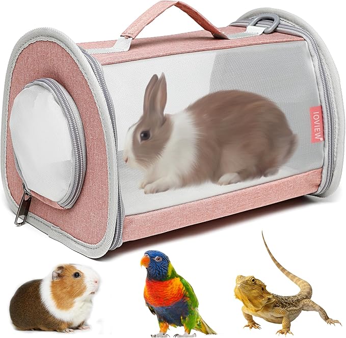 Ioview Guinea Pig Carrier Travel Small Animal Carrier Bag Lizard Bird Rabbit Carrier Cage Squirrel Breathable Bag Portable...