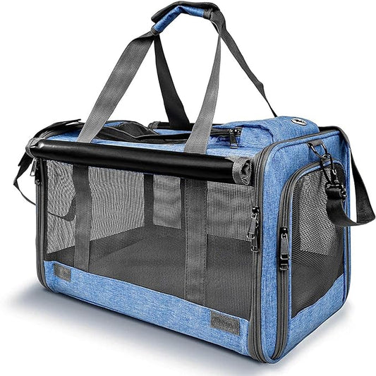 GAPZER Pet Carrier for Large and Medium Cats, Soft-Sided Pet Carrier for Big Medium Cats and Puppy, Dog Carriers Cat Carri...