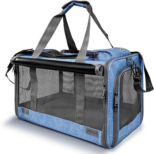 GAPZER Pet Carrier for Large and Medium Cats, Soft-Sided Pet Carrier for Big Medium Cats and Puppy, Dog Carriers Cat Carri...