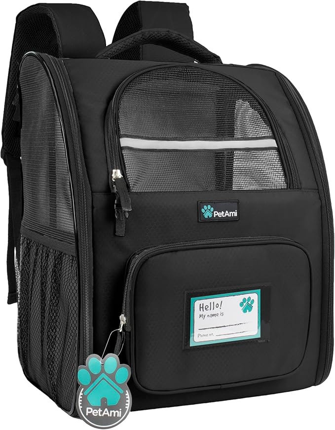 PetAmi Dog Backpack Carrier for Small Large Cat, Pet, Puppy, Ventilated Pet Hiking Backpack Travel Bag, Airline Approved C...