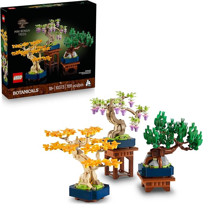 LEGO Botanicals Mini Bonsai Trees Building Set - Artificial Bonsai Tree Building Blocks for Adults, Ages 18+ - Gift for Bi...