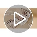 SONGMICS Jewelry Box Organizer with Mirror, 2-Layer Jewelry Holder Case, Removable Tray, 6.9 x 8.7 x 4.3 Inches, Earring N...