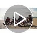 SUNNYFEEL Low Back Folding Beach Chair, Aluminum Heavy Duty Beach Chair with 5-Position, Portable Camping Chair for Adults...