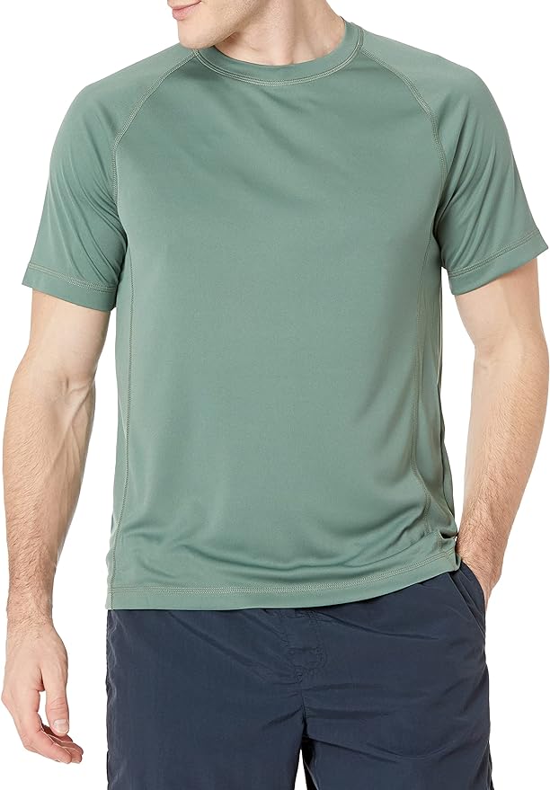 Amazon Essentials Men's Slim-Fit Short-Sleeve Quick-Dry UPF 50 Swim Tee