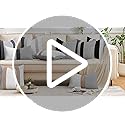Adabana Modern Pillow Covers 18x18 Set of 2 Farmhouse Decor Patchwork Linen Cushion Covers for Couch Living Room Bed Black...