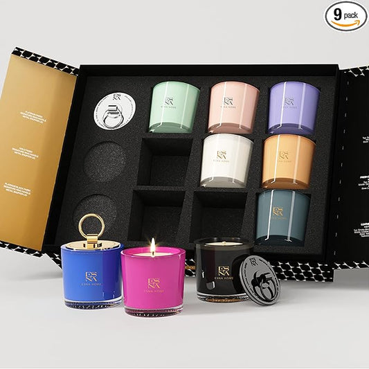 Luxury Aromatherapy Scented Candle Gift Set 9 Votive Candle Archive Set Packed to Perfection in Premium Magnetic Gift Box ...