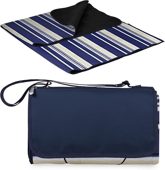 ONIVA Blanket Tote XL Outdoor Picnic Blanket, 70"x80" Foldable Beach Blanket with Fleece Top, Water-Resistant Backing, Str...