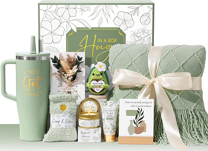 Mother's Day & Birthday Gifts for Women, Get Well Soon Care Package After Surgery & Cancer, Luxury Self Care Sympathy Bask...