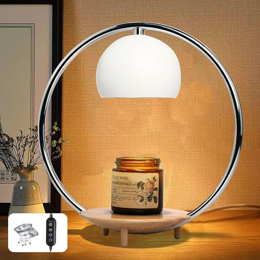 PDGROW Candle Warmer Lamp with Timer & Dimmer, Electric Candle Warmer Light for Jar Candles Burner, Dimmable Wax Melts War...