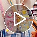Kawaii Water Bottle Cute Water Bottles for Girls, Kawaii Water Bottle with Straw and Adjustable Strap, Portable Leakproof ...