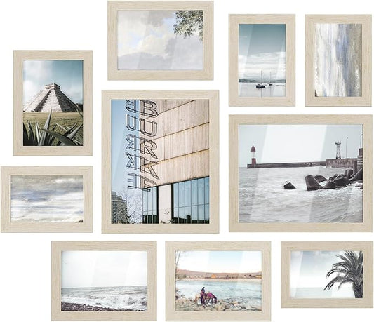 SONGMICS Picture Frames, Collage Picture Frames Set of 10, Two 8x10, Four 5x7, Four 4x6, Photo Frame for Wall Gallery Deco...