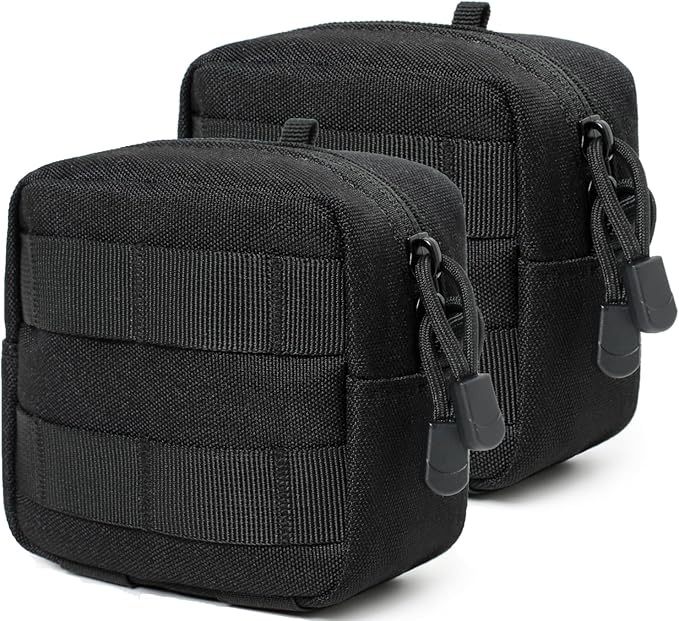 2 Pack Mini Tactical Molle Compact Ammo Pouch - General Purpose Admin Pouches Small Admin Molle Pouches EDC Tool Utility M...
