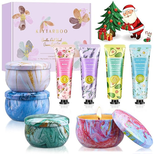 Gift Baskets for Women: Unique Candles & Hand Cream Lotion Gifts Set, Gifts for Mom, Teacher Appreciation Gifts, Relaxing ...