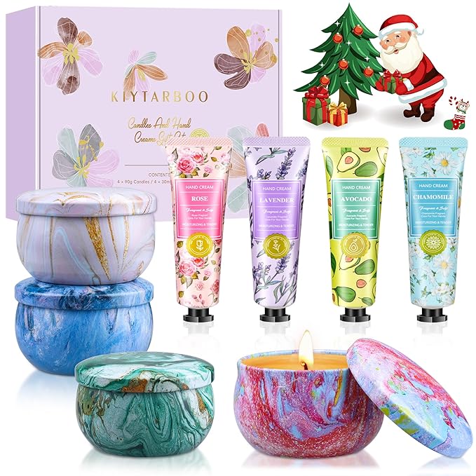 Gift Baskets for Women: Unique Candles & Hand Cream Lotion Gifts Set, Gifts for Mom, Teacher Appreciation Gifts, Relaxing ...
