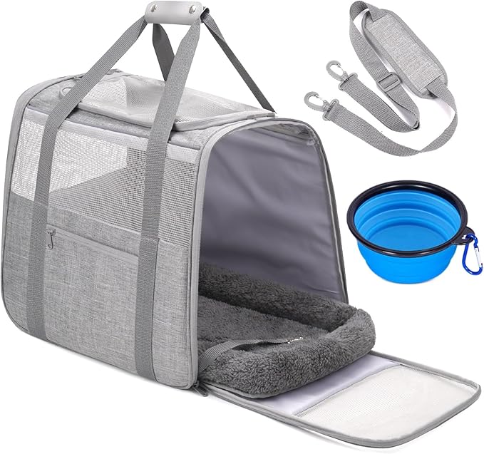 JUNGYOUN Premium Cat Carrier - Pet Carrier for Cat & Small Dogs up to 15lbs - Airline Approved Travel Dog Carrier with ...