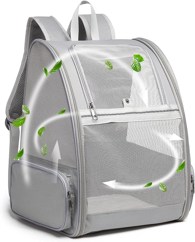 Texsens Pet Backpack Carrier for Small Cats Dogs | Ventilated Design, Safety Straps, Buckle Support, Collapsible | Designe...