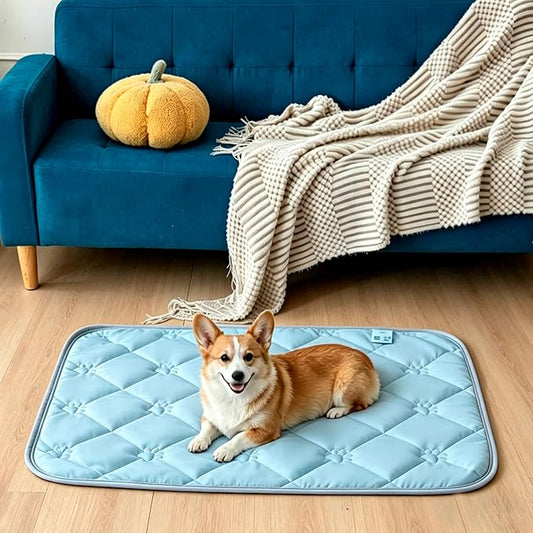 Popfavor Pet Cooling Mat for Dogs Cats Summer Self Cooling Pad,Extra Large Dog Cooling Mat, Q-Max>0.4,Cooling Fabric Washa...