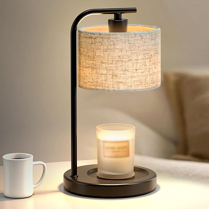 Spclsim Black Candle Warmer Lamp with Timer Dimmer, Electric Candle Warmer Wax Heater, Birthday Gifts for Women Her Mom, H...
