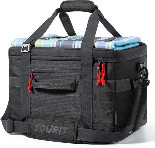 TOURIT Soft Sided Cooler Bag Insulated 48/60 Cans, Large Collapsible & Leakproof Ice Chest for Picnic, Beach, Camping, Travel