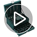 ProttyLife Jewelry Organizer Box for Women Girls, Jewelry Box 3-Tier Jewelry Display Case and Organizer,Lockable Jewelry D...