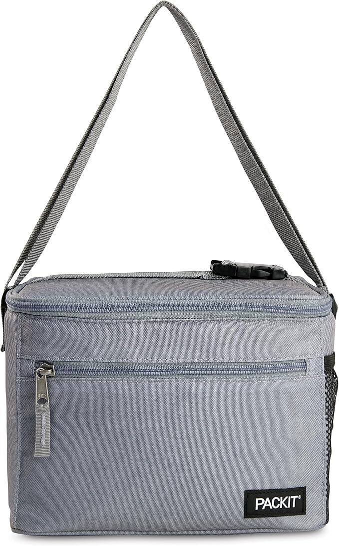 PackIt(R) Freezable Essential Cooler, Gray Fog, Built with EcoFreeze(R) Technology, Fully Freezable, Collapsible, Reusabl...